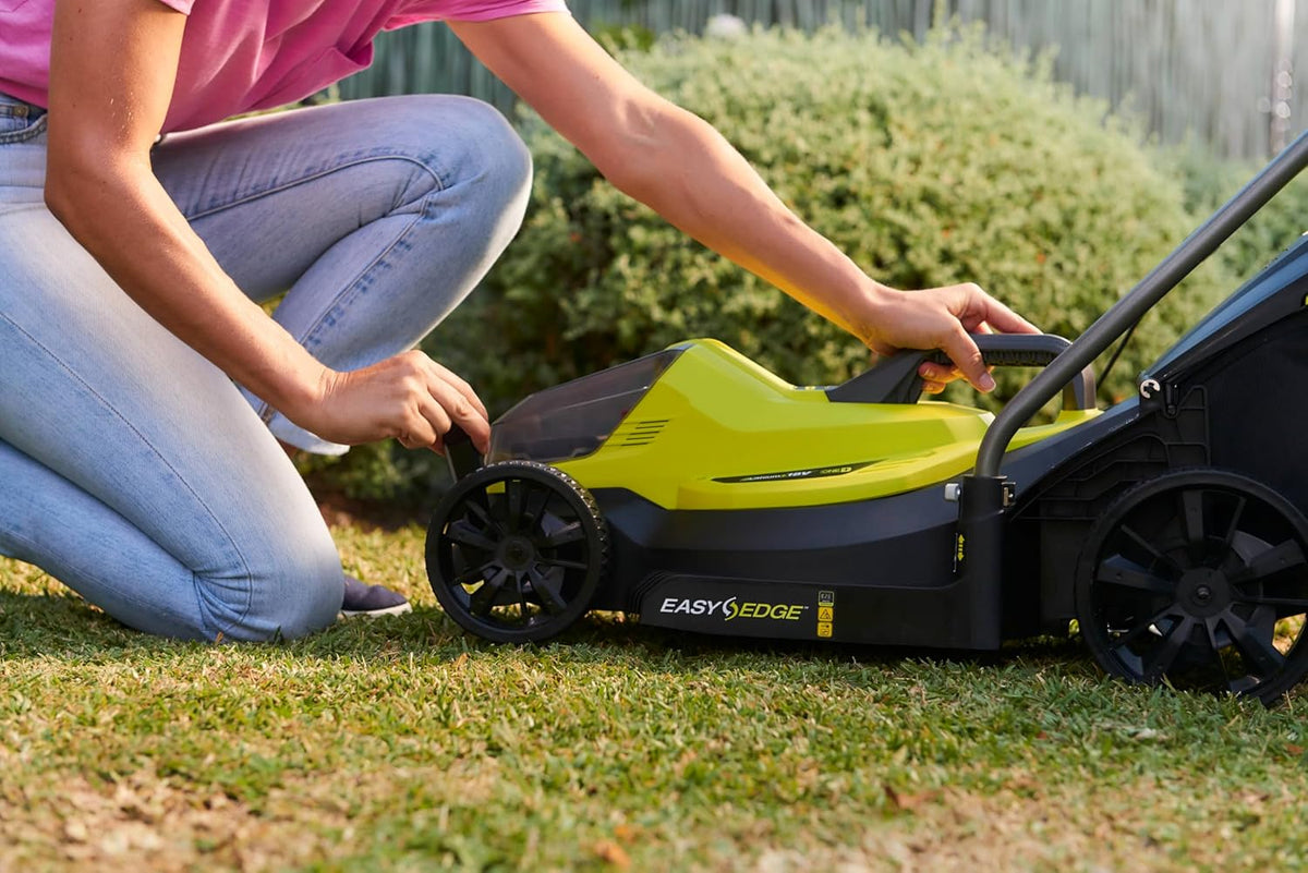 RYOBI 18V ONE+ OLM1833B Cordless Lawnmower - 33cm Cutting Width, Without Battery & Charger, Compact for Small Lawns