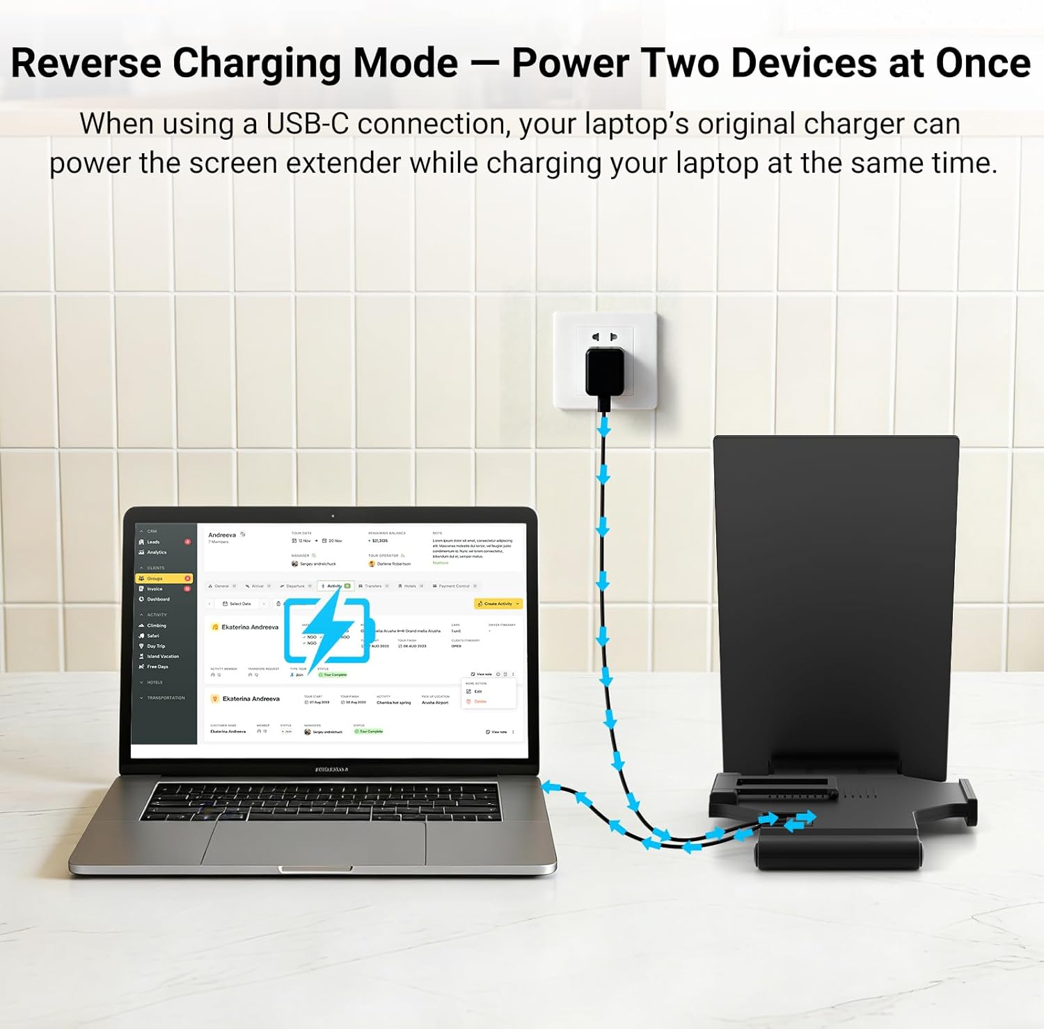 Laptop Screen Extender 14.1" 1080P IPS, Dual Screen Portable Monitor for Laptop 13-17.3", Plug & Play Monitor Extender with USB-C/HDMI, Travel Monitor for Work & Home Office Mac/Windows/Chrome/Android