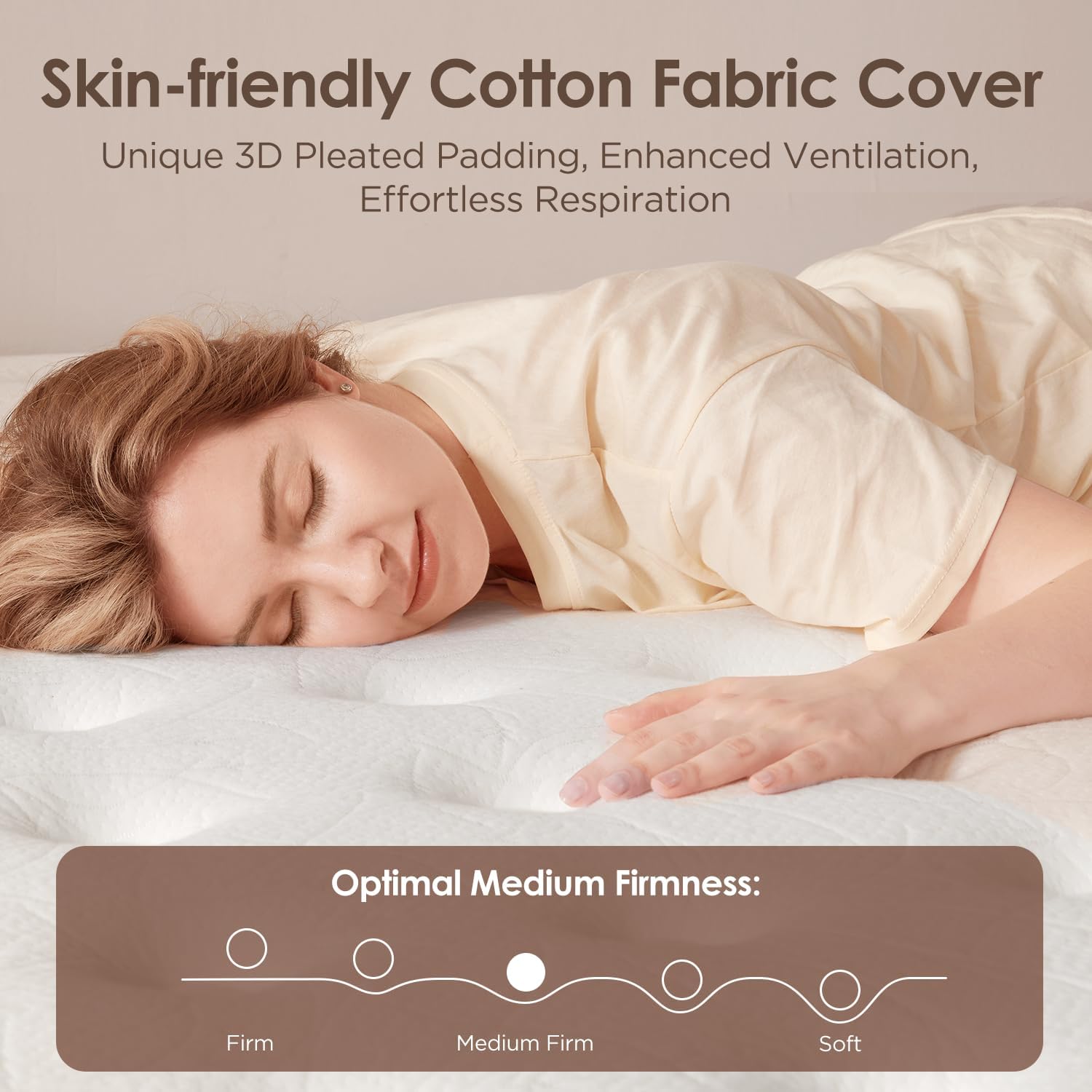 12 Inch Queen Mattress, Medium Firm Hybrid Mattress Queen with Zoned Pocket Springs & Memory Foam for Pressure Relief, Motion Isolation | Fiberglass-Free, CertiPUR-US Certified | 80" x 60"