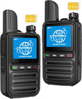 KAYOTOM Lifetime Free Unlimited Range Rapid Global Walkie Talkies PTT Push-to-Talk Over Cellular Nationwide 5000+ Miles POC 4G LTE Handheld Long Range Two Way Radio for Team Management (2Pack and SIM)