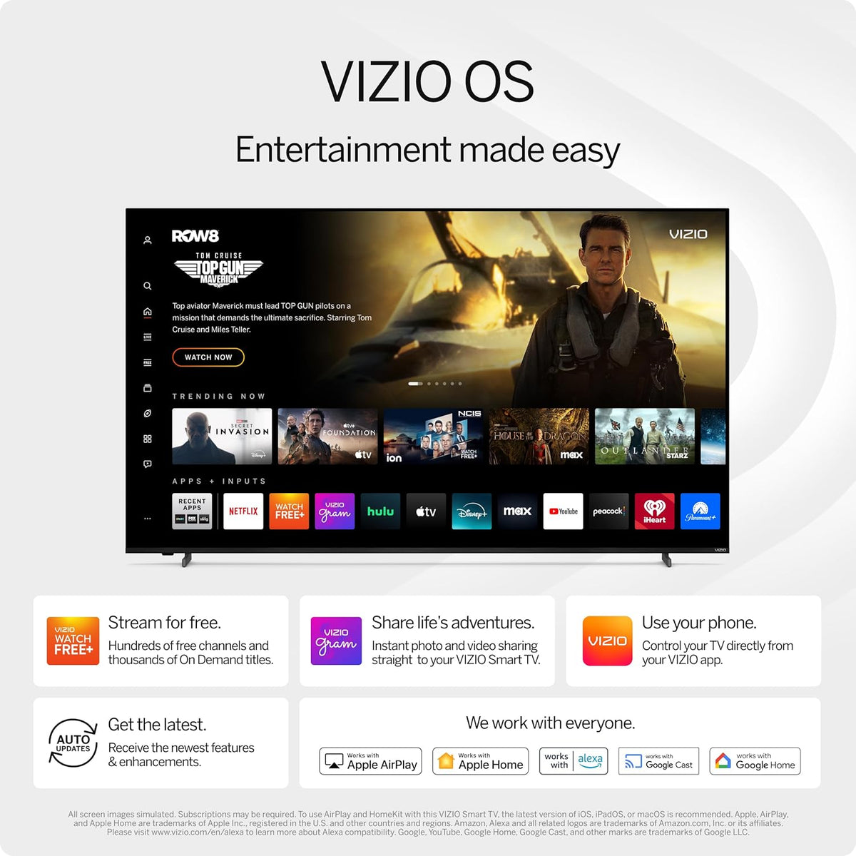 VIZIO 32-inch Full HD 1080p Smart TV with DTS Virtual: X, Alexa Compatibility, Google Cast Built-in, Bluetooth Headphone Capable, (VFD32M-08 New)