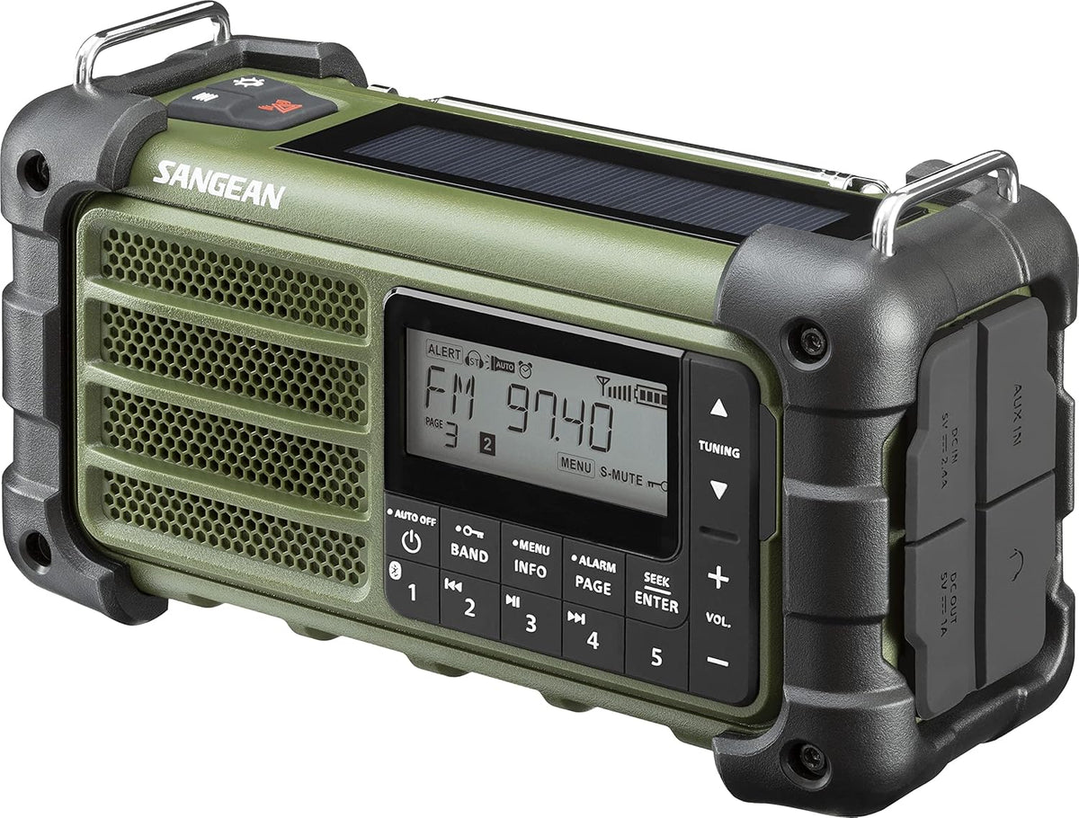 Sangean MMR-99 AM/FM-RBDS/Bluetooth/AUX/Weather/Multi-Powered Digital Tuning Emergency Radio