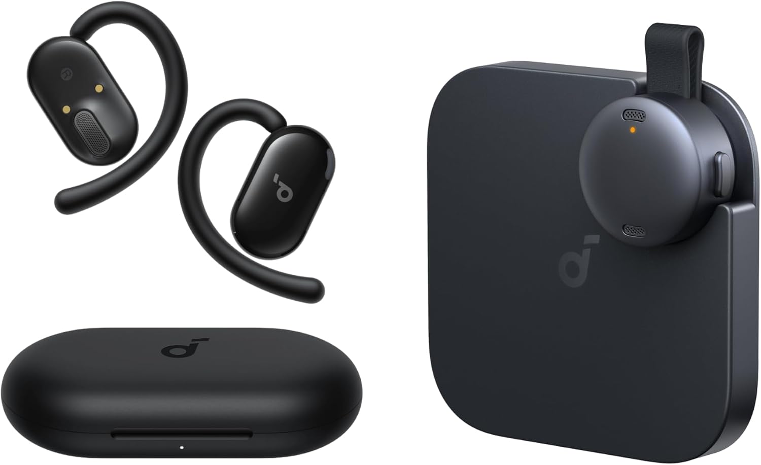 Soundcore V20i by Anker Open-Ear Headphones, Adjustable Ear Hooks Work by Anker, Portable AI Voice Recorder