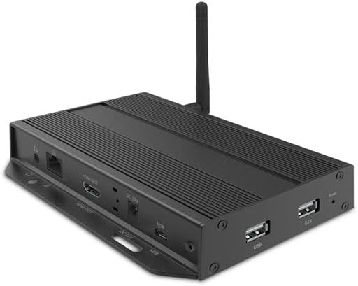ViewSonic NMP599-W-2 4K UHD Network Media Player, Android 12, Gigabit LAN, PoE, Wi-Fi, 16GB Storage - HDMI 2.0 Out, USB x 2, Micro SD
