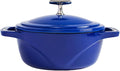 Lodge USA Enamel 4.5 Qt Enameled Cast Iron Dutch Oven - Cast Iron Cookware - Dutch Oven Pot with Lid - Smoothing Sailing Color - 4.5 Qt Capacity