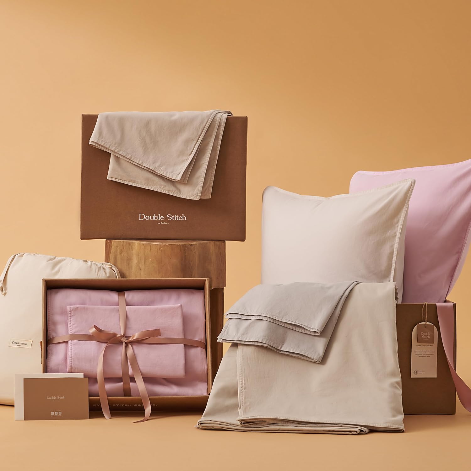 Double Stitch 100% GOTS Organic Cotton Duvet Cover, Washed Cotton Queen Size Duvet Covers Set, 300 TC Luxury Hotel Sateen Weave 3PCS Bedding Set, Soft Long Staple Cotton, Made in India, Coconut White