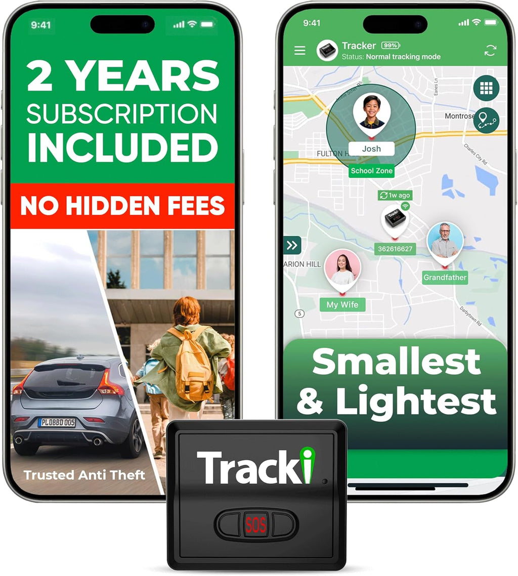 Tracki GPS Tracker for Vehicles – Real-Time 4G LTE Assets & Car Tracking Device with App, Magnetic Mount, Compact Design, Worldwide Coverage – iOS & Android (Tracker 2 Years Subscription Incl.)
