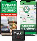 Tracki GPS Tracker for Vehicles – Real-Time 4G LTE Assets & Car Tracking Device with App, Magnetic Mount, Compact Design, Worldwide Coverage – iOS & Android (Tracker 2 Years Subscription Incl.)