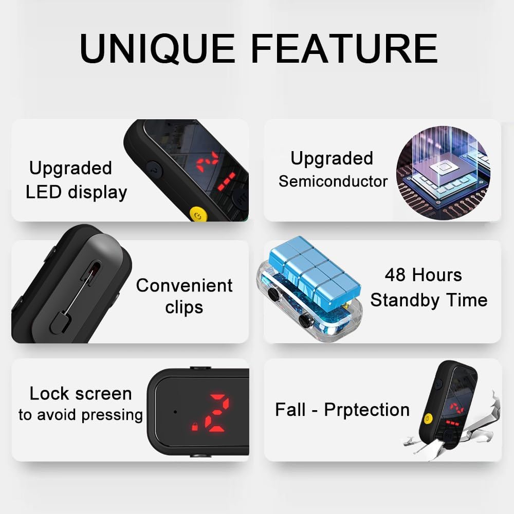 Super Mini Walkie Talkies Pro, 6 Pack Two Way Radio with Earpieces, Waterproof Communication Device for Adults, Outdoor Activities, Hiking, Baseball, Restaurant Use