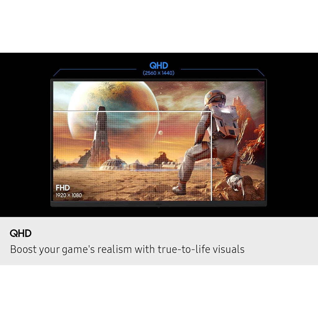 SAMSUNG 27” Odyssey G5 G53F QHD Resolution Gaming Monitor, HDR10, 200Hz Refresh Rate, IPS Panel, AMD FreeSync™ Premium, Black Equalizer, Auto Source Switch, LS27FG53DENXZA