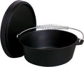 King Kooker 16 Qt. Seasoned Cast Iron Dutch Oven with Cast Iron Lid, Black (CI16SA)