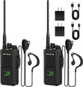 Retevis NR40 DMR 2 Way Radio with Earpiece,High Power Digital Walkie Talkies,Noise Cancelling,Digital/Analog,Quadruple Alarm,IP67 Waterproof,Professional Two Way Radios for Warehouse Industry(2 Pack)