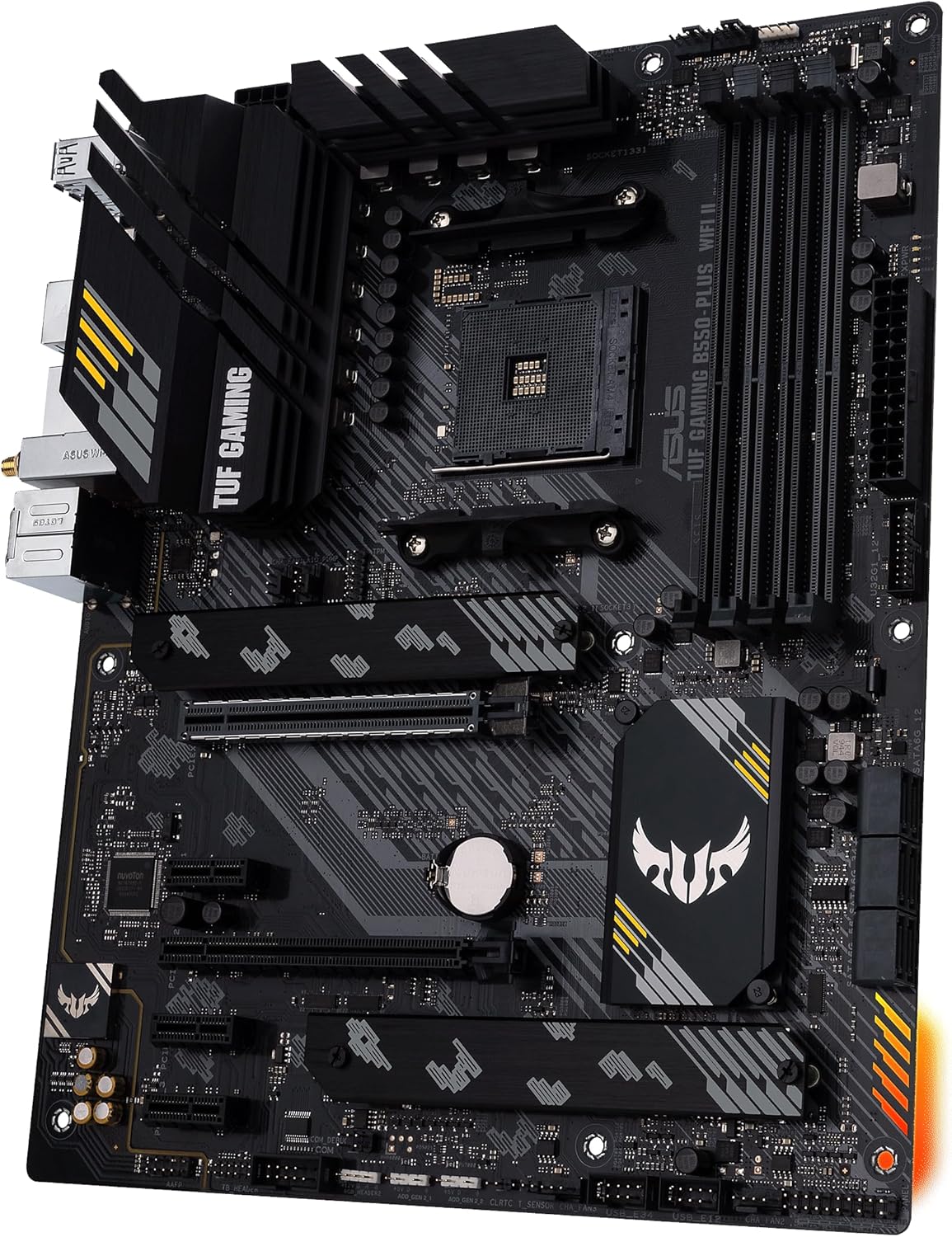 ASUS TUF Gaming B550-PLUS WiFi II AMD AM4 (3rd Gen Ryzen™) ATX Gaming Motherboard (PCIe 4.0, WiFi 6, 2.5Gb LAN, BIOS Flashback, USB 3.2 Gen 2, Addressable Gen 2 RGB Header and Aura Sync)