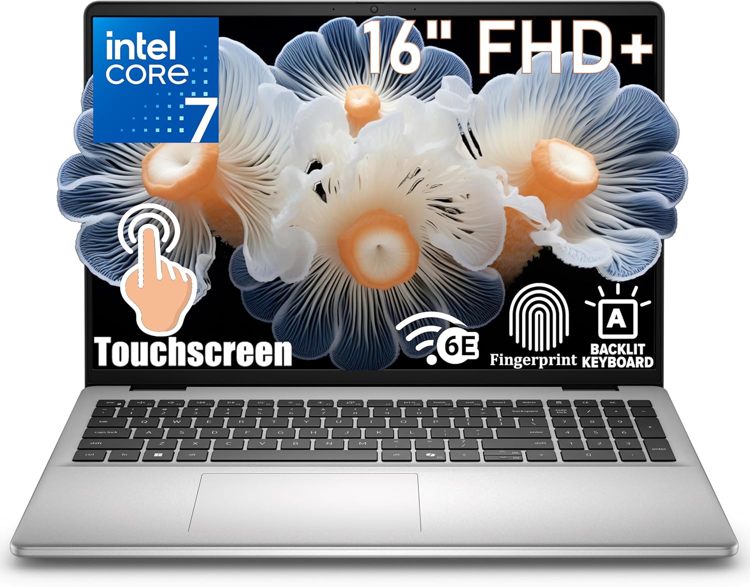 Dell 16 Touchscreen Laptop for Business & Home Student, Intel Core 7 150U Processor, AI Copilot+ PC, 16GB DDR5 RAM, 512GB PCIe SSD, WiFi 6E, Fingerprint, Backlit KB, Office 365, Windows 11 Home