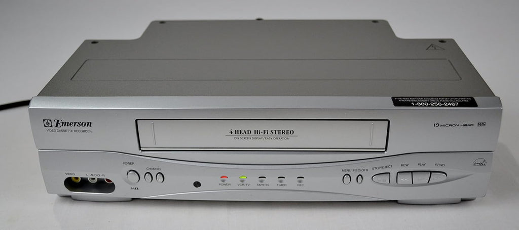 Emerson EWV603 4 Head HIFI Stereo ON-SCREEN MENU Video Player / Recorder (VCR) with 19 Micron Heads