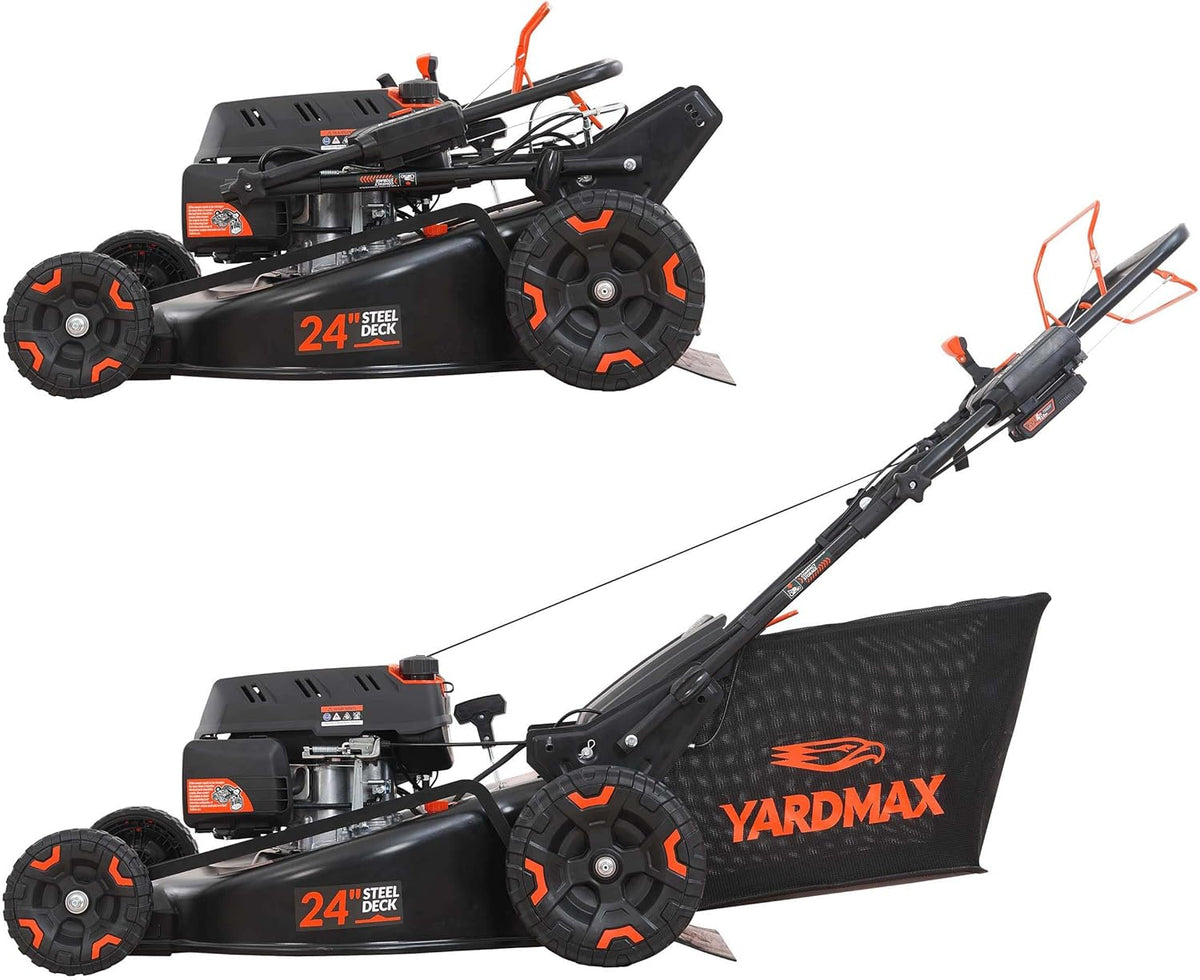 24 in. 201 cc Select PACE 6 Speed CVT High Wheel RWD 3-in-1 Gas Walk Behind Self-Propelled Lawn Mower W/Recoil Start