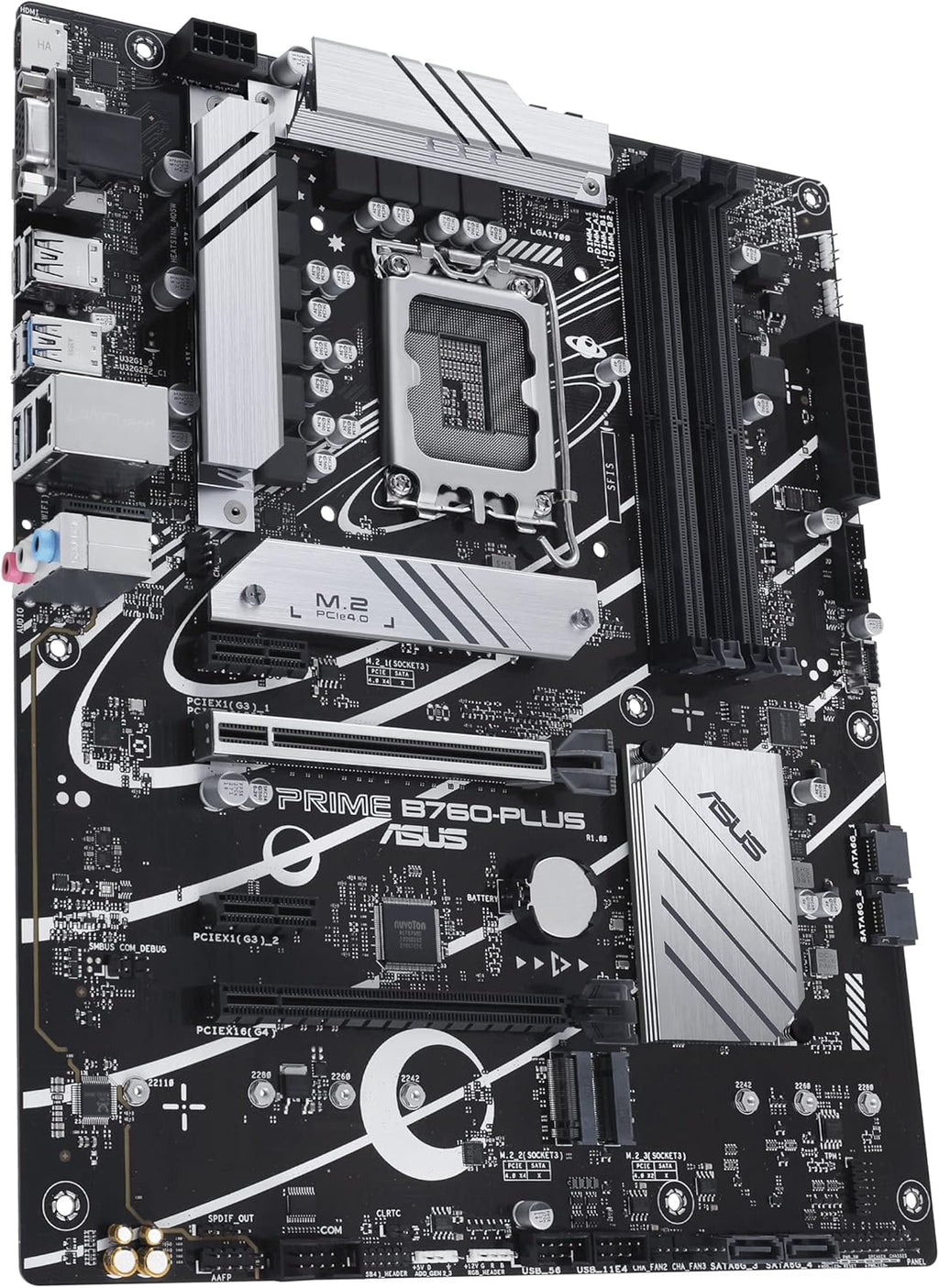 ASUS Prime B760-PLUS Intel B760(13th and 12th Gen) LGA1700 ATX Motherboard PCIe 5.0,DDR5,3X PCIe 4.0 M.2 Slots,2.5Gb LAN, DP,HDMI,USB 3.2 Gen 2x2 Type-C,Front USB 3.2 Gen 1 Type-C,Thunderbolt (USB4)