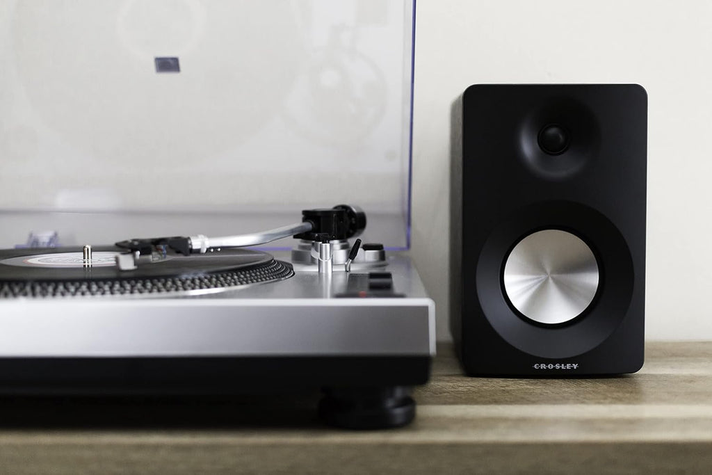 Crosley C100A-SI Belt-Drive Turntable Record Player with Adjustable Counterweight, Silver
