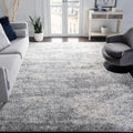 SAFAVIEH Area Rug 9x12 - Berber Shag Collection - Large - Grey Blue & Cream, Non-Shedding & Easy to Clean, Ideal for Living Room, Bedroom, Dining Space (BER219G)