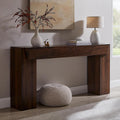 JXQTLINGMU 63" Console Table with Storage Drawer, Modern Entryway Table with Drawers, Thick Wood Legs Design, Sofa Table Behind Couch, Wood Console Tables for Entryway Hallway Living Room, Brown