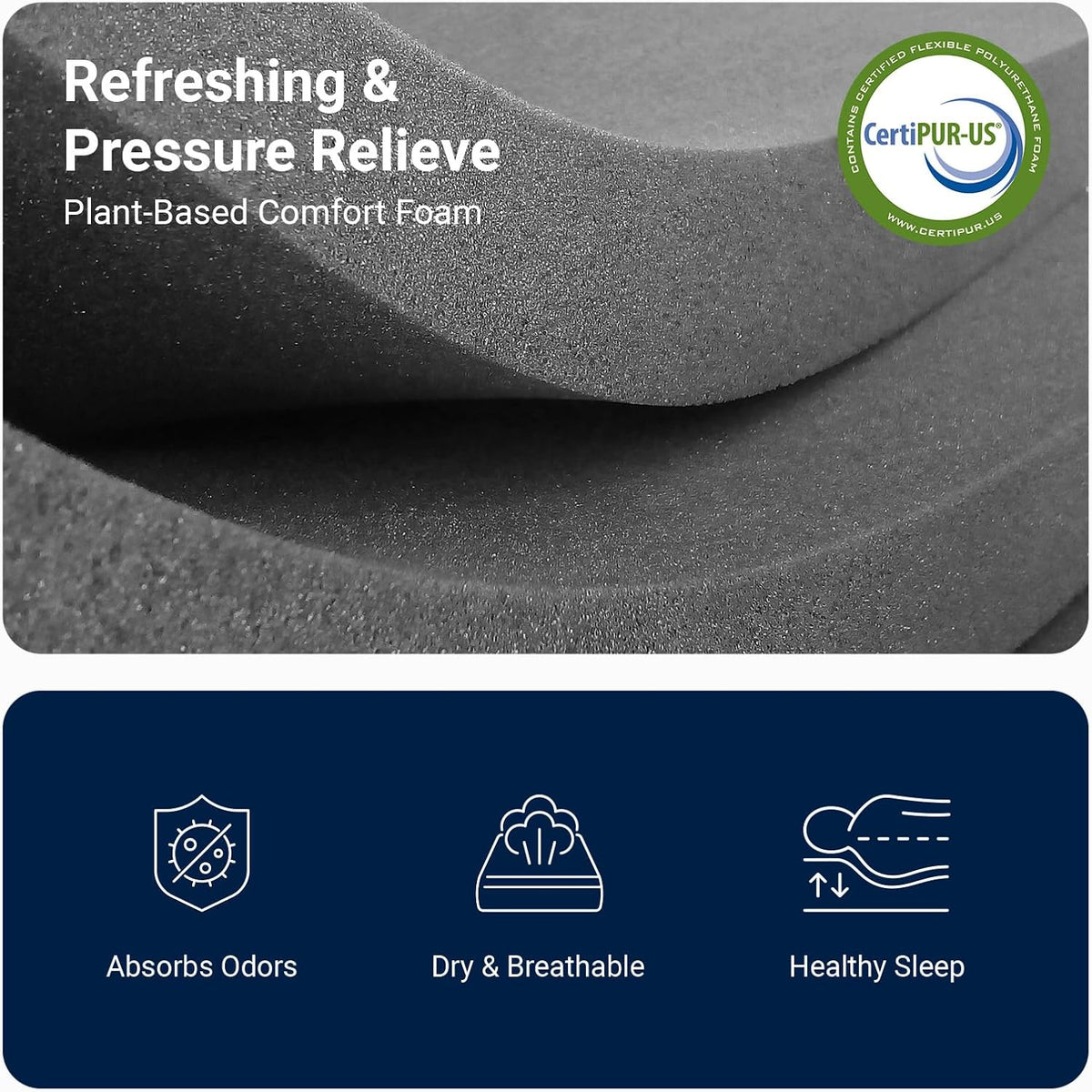 Avenco Queen Mattresses, 10 Inch Queen Size Mattress with Gel Memory Foam for Cool Night & Pressure Relief, Bed Mattress in a Box Medium Soft Plush Feel Colchones with Motion Isolating