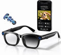 AI Smart Glasses with Camera for Men Women, 4K Video Recording, Real-Time Translation, Photochromic Lenses, Open Ear Bluetooth Audio, POV Camera Glasses for Travel Cycling Driving