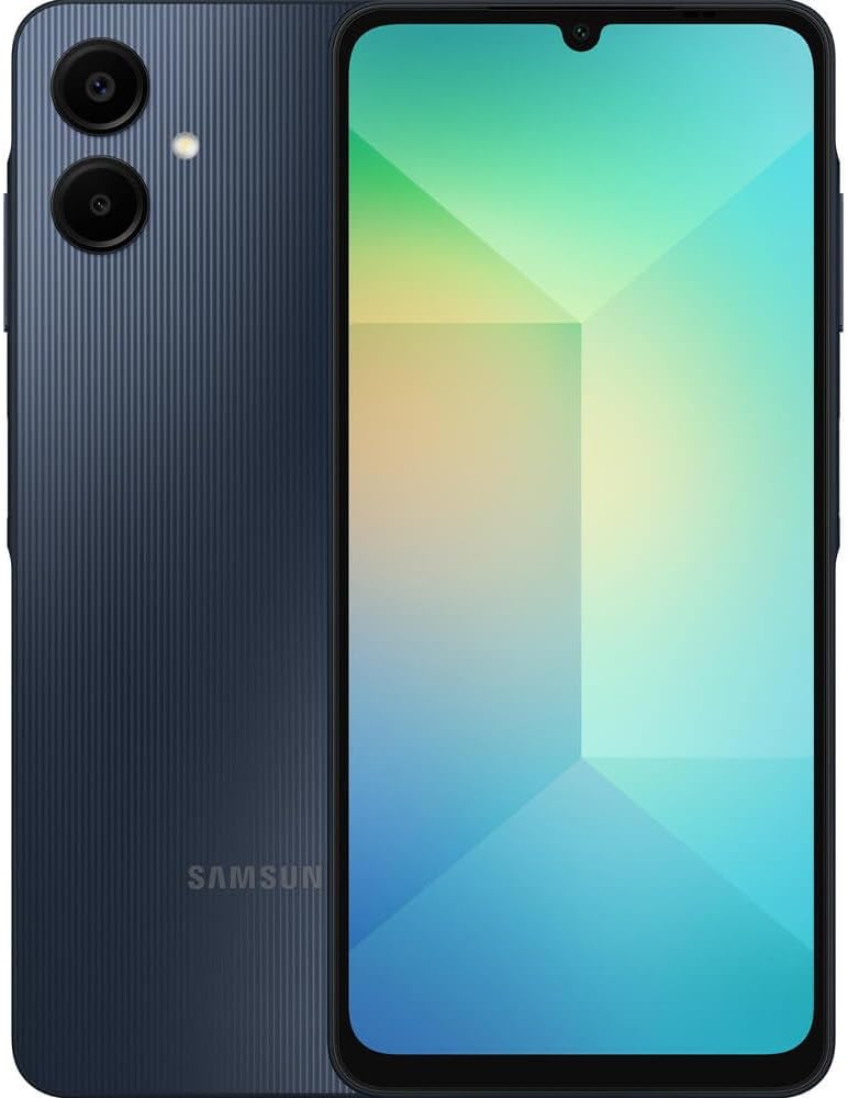 Samsung Galaxy A06 4G LTE (64GB + 4GB) Latin Version SM-A065M/DS Factory Unlocked 6.7" Dual Sim 50MP Dual Cam (Case Bundle) - (Black)