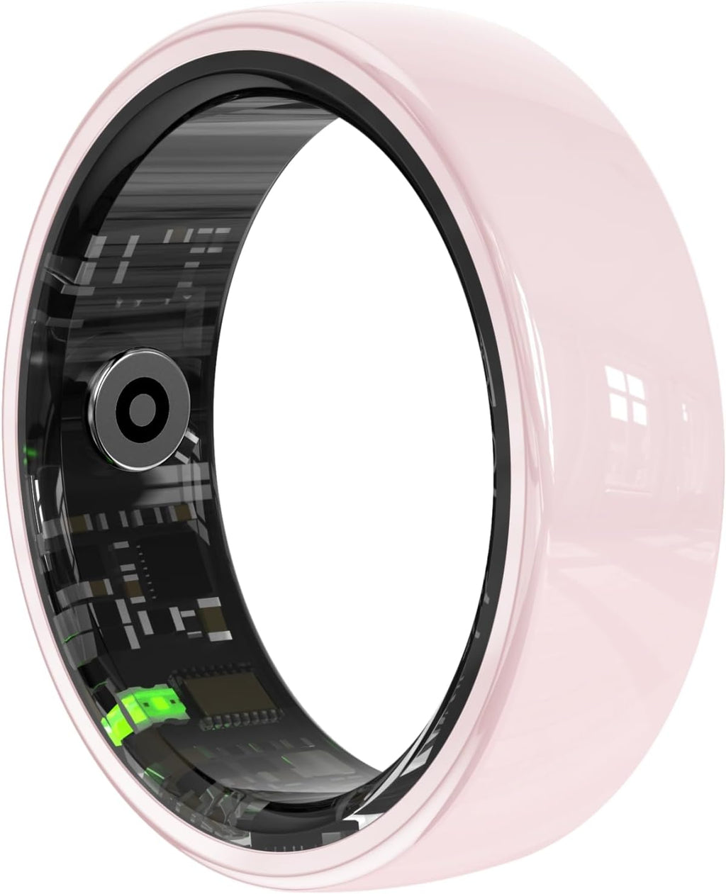 Smart Rings for Couples, Health Rings for Men & Women, 24/7 Track Heart Rate, Sleep, SpO2, Stress, HRV & Cycles, 5ATM Waterproof, iOS/Android, No Subscription, Pink, Size 6 (16.6mm)