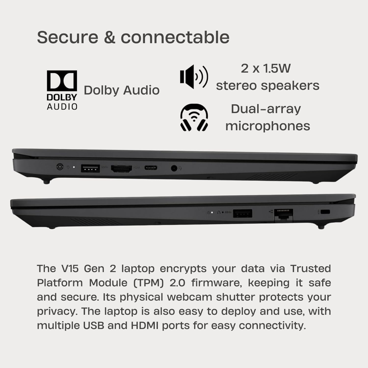 Lenovo 2026 15.6 inch Laptop Computer with Office 365 Home and Business • 8GB RAM • 256GB PCIe SSD • Intel Core • Wi-Fi 6 • 500GB HDD Storage • 11HR Battery • Fast Charging • Windows 11 • Black