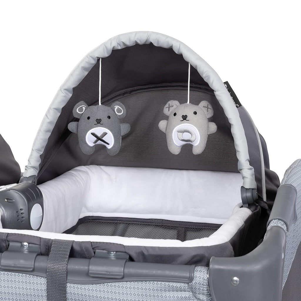 Baby Trend Lil' Snooze™ Deluxe III Nursery Center® Playard for Twins, Cozy Grey