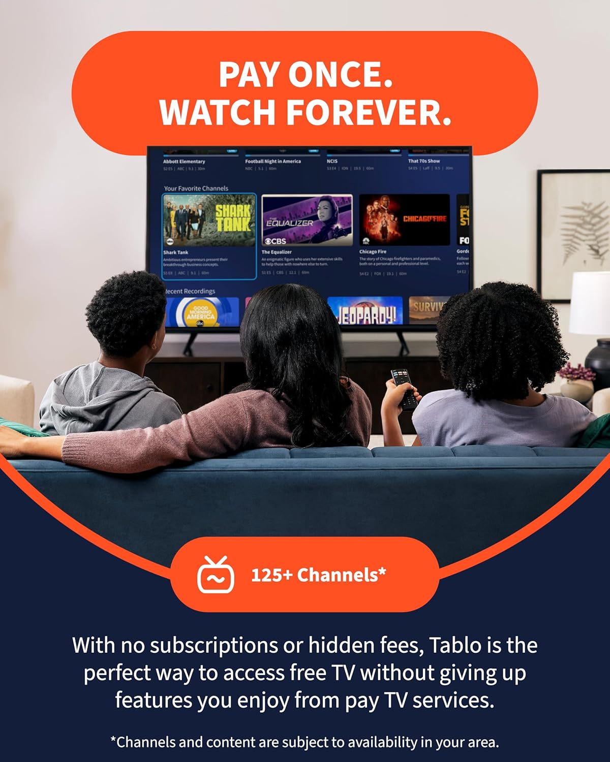 Tablo TV 4th Gen 2-Tuner Over-The-Air (OTA) DVR - Watch, Pause & Record Live Television, News, Sports & Movies Throughout Your Home Over Wi-Fi - Pairs w/Any TV Antenna - No Subscriptions