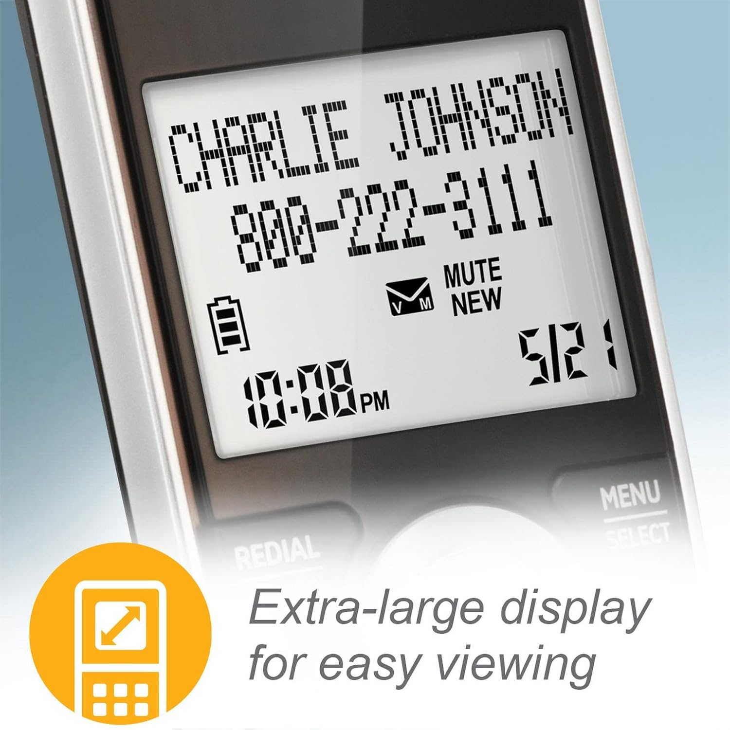 AT&T CL84207 DECT 6.0 2-Handset Corded/Cordless Phone for Home with Long Range, Answering Machine, Call Blocking, Caller ID Announcer, Intercom, and Line-power mode, Silver/Black