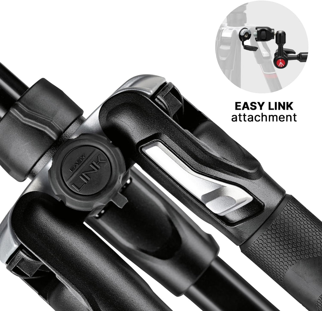 Manfrotto Befree Advanced Camera Tripod with Lever Closure, Portable and Compact Travel Tripod Kit with Ball Head, Aluminum Tripod for DSLR Reflex and Mirrorless Cameras, Camera Accessories