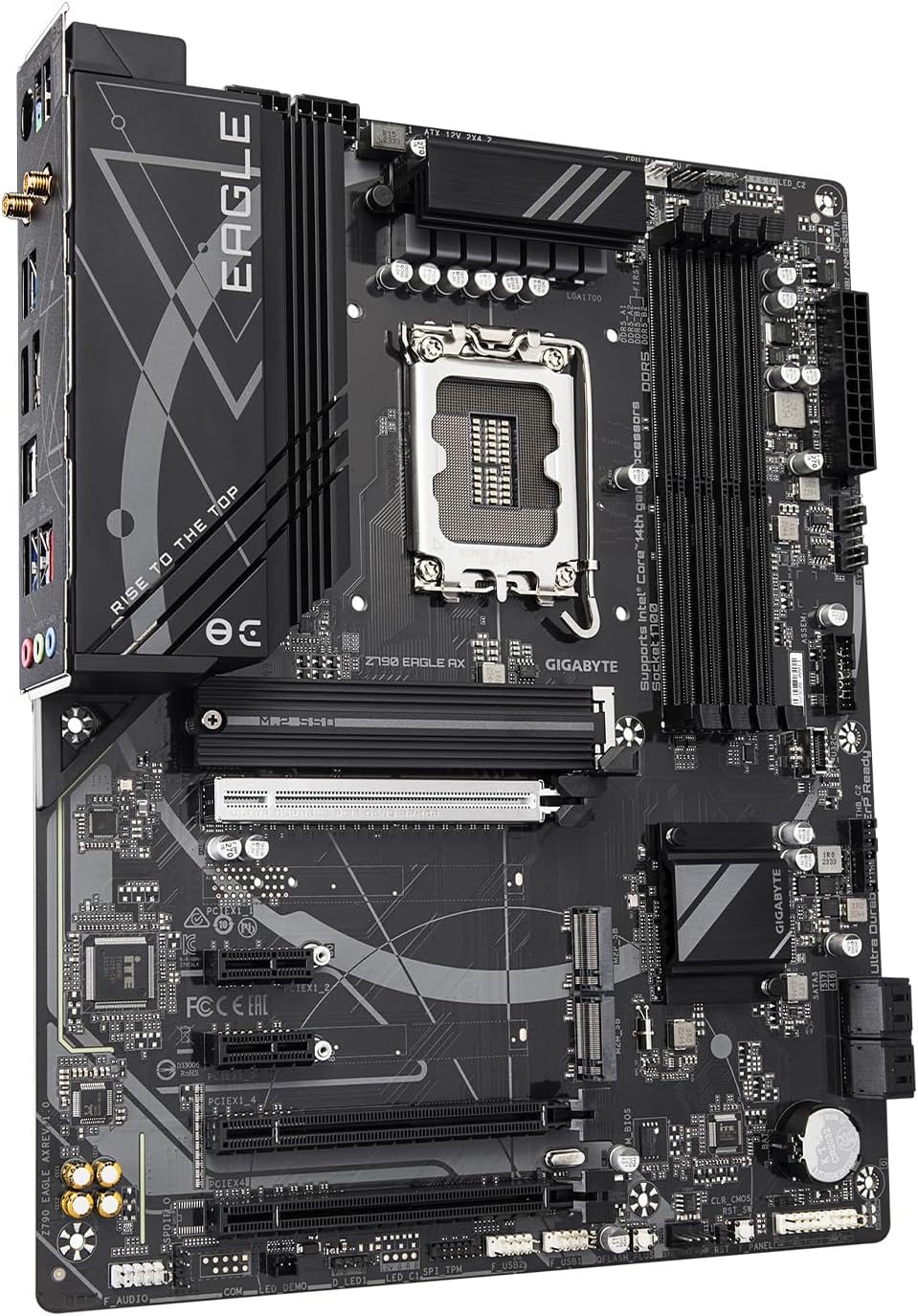 GIGABYTE Z790 Eagle AX LGA 1700 ATX Motherboard, Support Intel Core 14th/13th/12th Gen, DDR5, 12+1+1 Power Phase, 3X M.2, PCIe 5.0, USB-C 3.2, WIFI6E, 2.5GbE, Q-Flash, EZ-Latch, RGB Fusion