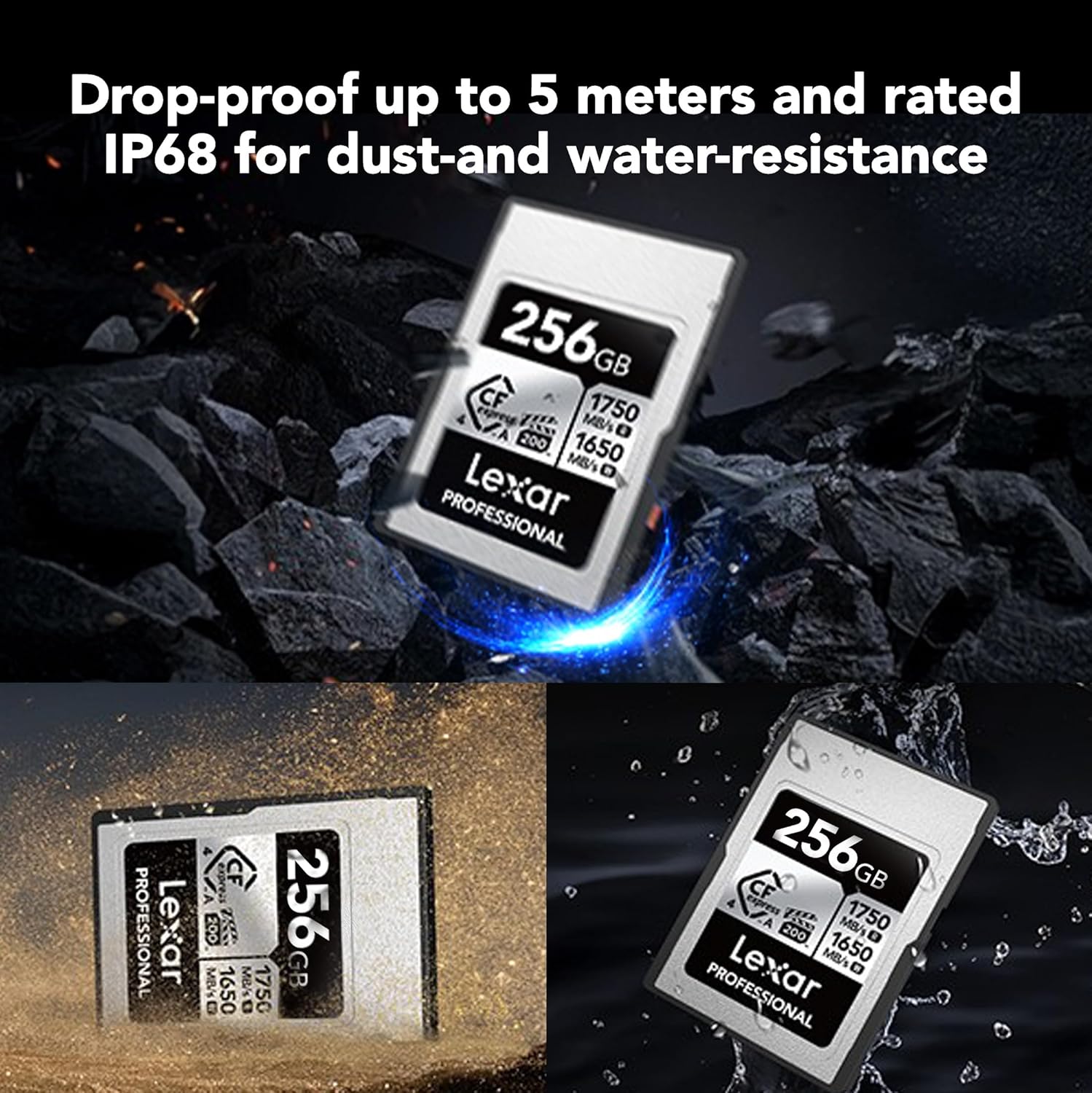 Lexar 256GB Professional CFexpress Type A Silver 4.0 Memory Card, for Photographers, Videographers, Up to max 1750/1650 MB/s, 8K Video (LCAEXS4256G-RNENU)