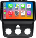 Car Stereo for Dodge RAM 1500 2500 3500 2013 2014 2015 2016 2017 2018 with Wireless CarPlay and Android Auto,9'' Android 13 Touch Screen Radio Replacement,2G Ram 32G ROM(Only fit Manual AC)