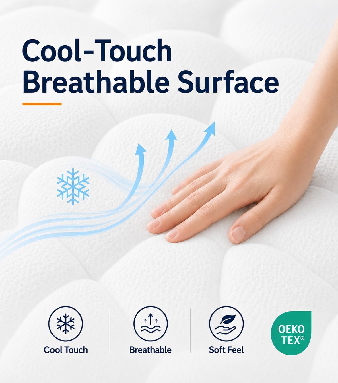 Queen Mattress, 14 Inch Medium Firm Hybrid Queen Mattress Cooling Gel Memory Foam Individually Wrapped Pocket Coils, Excellent Edge Support, Zone Support for Back Neck Pain Relief, Fiberglass-Free