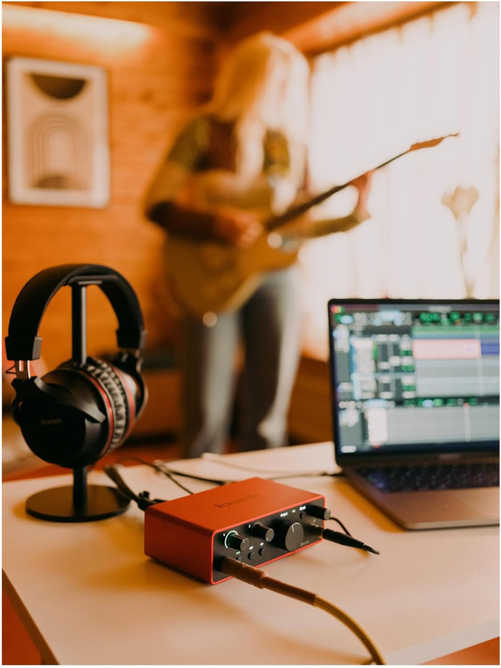 Focusrite Scarlett Solo 4th Gen USB Audio Interface, for the Guitarist, Vocalist, or Producer — High-Fidelity, Studio Quality Recording, and All the Software You Need to Record