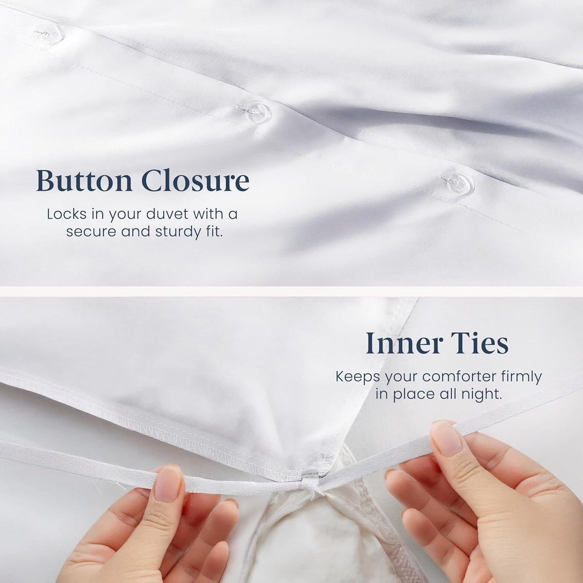 Ella Jayne Duvet Cover King (3 Pieces), 100% Cotton Percale, King/Cali King, Soft, Breathable & Lightweight Including King Duvet Cover (1 Piece) 106 x 90 Inches with 2 Pillow Shams (Navy Design)