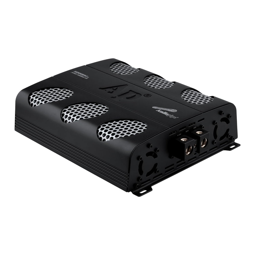 Audiopipe 5000 Watts Full Range Class D Mosfet Amplifier (APHF-5000D-H2), 4-Point Protection System, 2 Ohm, BTL Mode, Remote Bass Control Knob