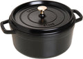 Staub Cast Iron Round Cocotte, Dutch Oven, 5.5-quart, serves 5-6, Made in France, Matte Black