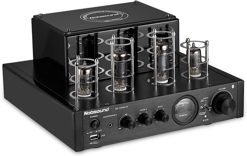 Nobsound MS-10D MKIII HiFi Bluetooth Hybrid Tube Power Amplifier Stereo Subwoofer Amp USB/Opt/Coax