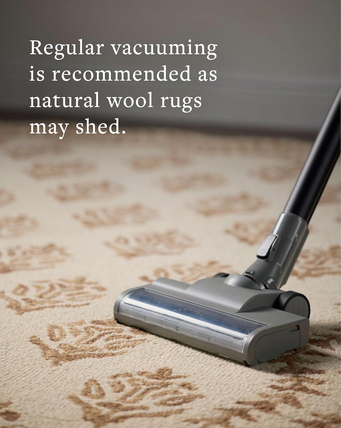 Loloi Rifle Paper Co. Lisette Collection LST-01 Ivory/Natural 7'-9" x 9'-9" Area Rug Wool, Natural, Scallop, Wavy, Floral, Textured, Living Room, Bedroom, Dining, Carpet