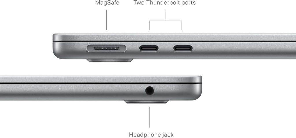 2024 Apple MacBook Air with Apple M3 Chip (13-inch, 16GB RAM, 512GB SSD Storage) (QWERTY English) Space Gray (Renewed Premium)