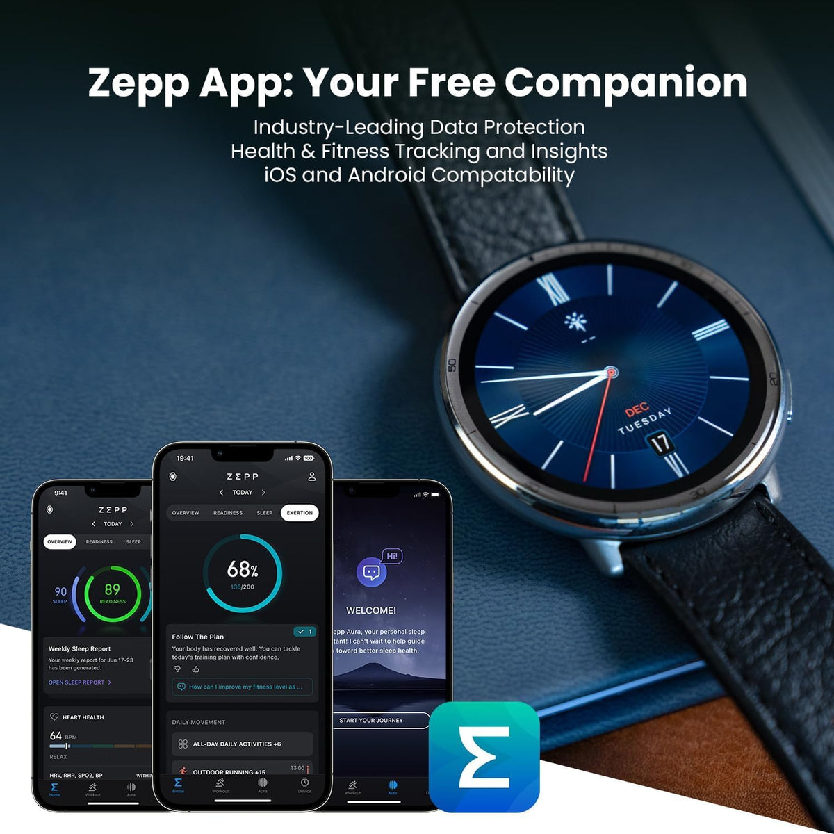 Amazfit Renewed Active 2 Premium Smart Watch for Men Women, 10 Day Battery, GPS & Free Maps, AI, Sapphire Glass, 160+ Sports Modes, Water Resistant, Smartwatch for Android & iPhone(Refurbished)