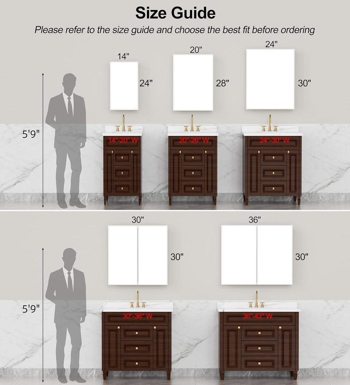 Buruis 30" x 30" Framed Medicine Cabinet with Mirror, Recessed or Wall Mounted Bathroom Cabinet, Adjustable Tempered Glass Shelves, Left/Right Open Reversible, No Assembly Required, White