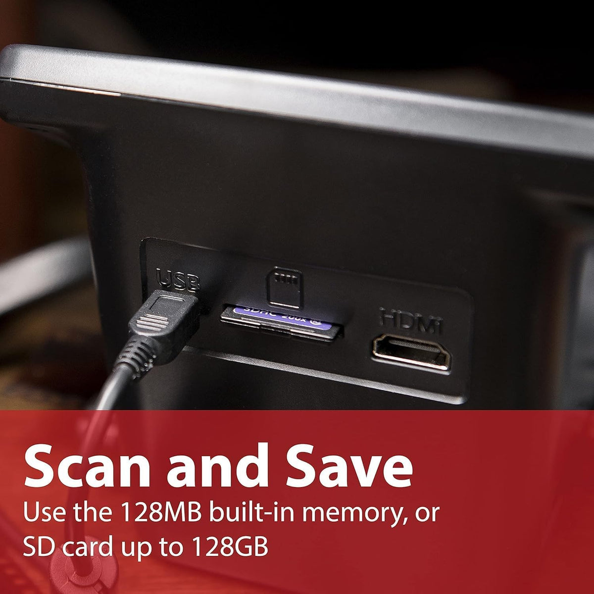 Magnasonic All-in-One 24MP Film Scanner with Large 5" Display & HDMI, Converts 35mm/126/110/Super 8 Film & 135/126/110 Slides into Digital Photos, Built-in Memory (FS71)