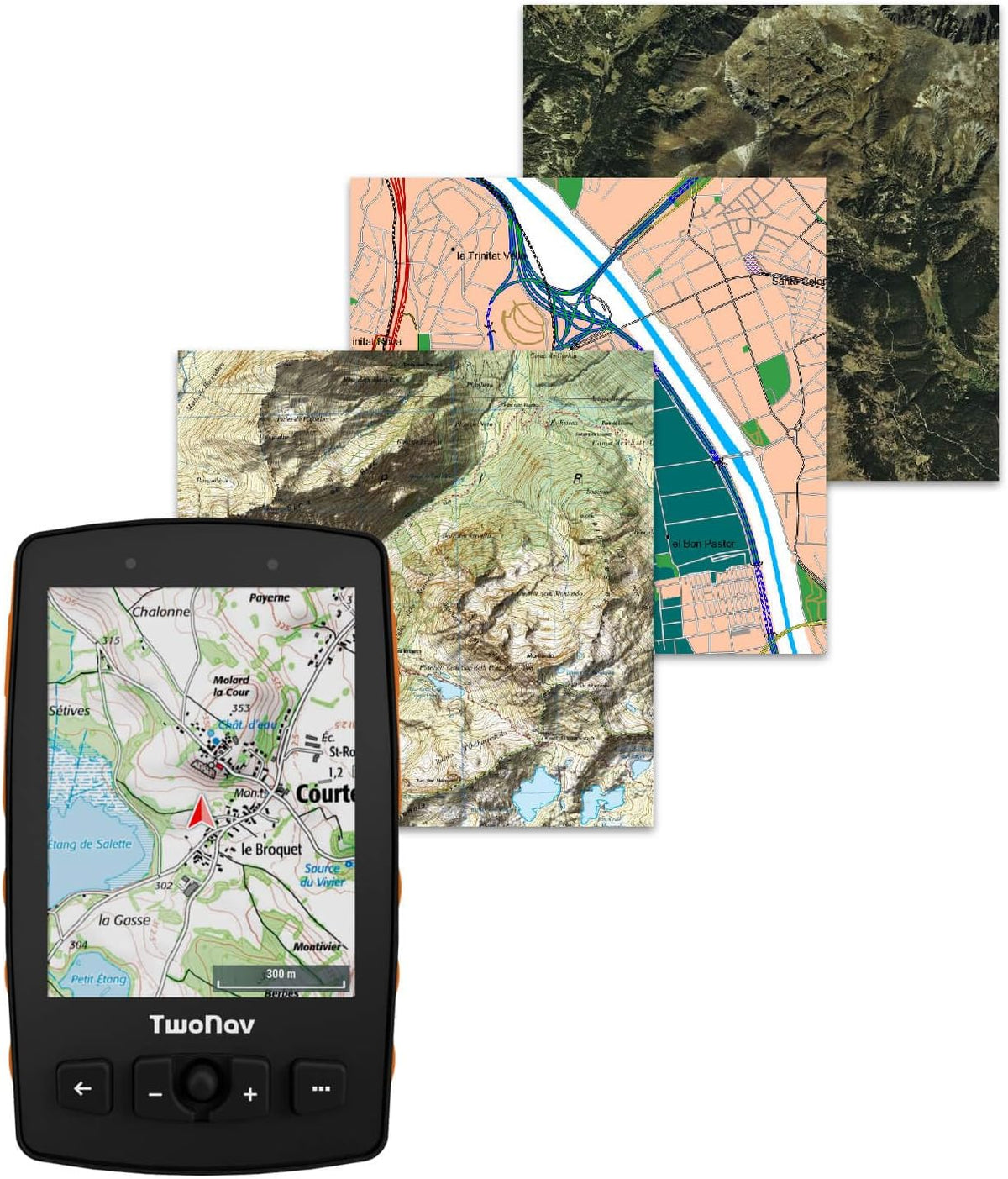 TwoNav Aventura 2 Plus (32 GB), Handheld GPS with 3.7-inch Wide Screen, Buttons and Joystick for Mountaineering, Mountaineering, Trekking or Hiking with maps Included. Colour Orange