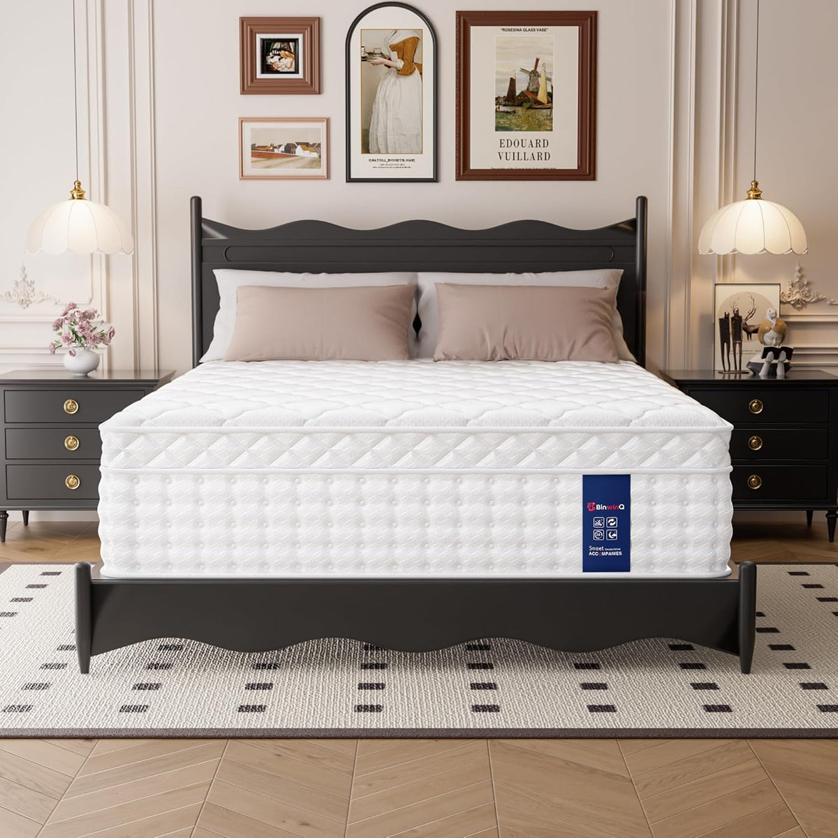 14 Inch Queen Hybrid Mattress in a Box, Plush Mattress with Gel Memory Foam & Individually Pocketed Springs, Pressure Relief & Motion Isolation, CertiPUR-US Certified, 100-Night Sleep Trial