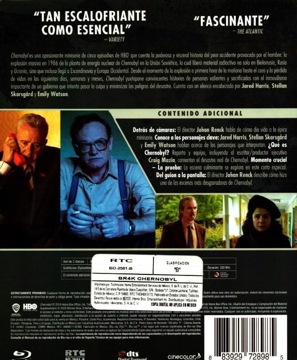 Chernobyl - An HBO Miniseries Limited & Collectible Steelbook Edition 4K Ultra HD + Blu-Ray 4-Disc Set, English & Spanish Audio 5.5-Hrs, Region 1/A